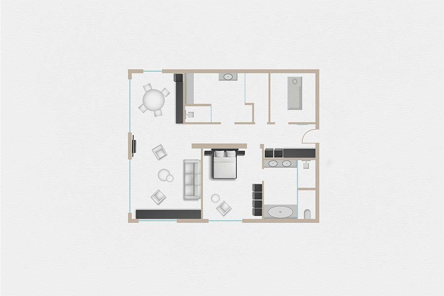 Mountain Spa Chalet Suite mit Balkon