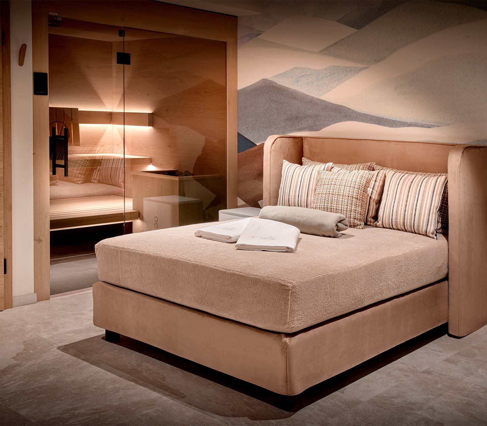 Wellness und Entspannung in der Private Spa Suite mit Sauna und Dampfbad